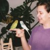 Ez egy régi fotó, talán 1994-ből: Legelső madaraim, Roger és Rolly